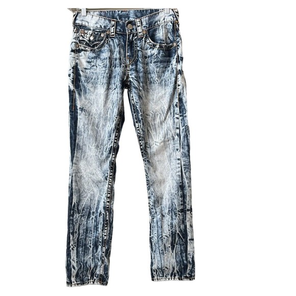 True Religion Other - True Religion World Tour Jeans Acid Wash Flap Pocket Authentic Mens Size 30 X 31